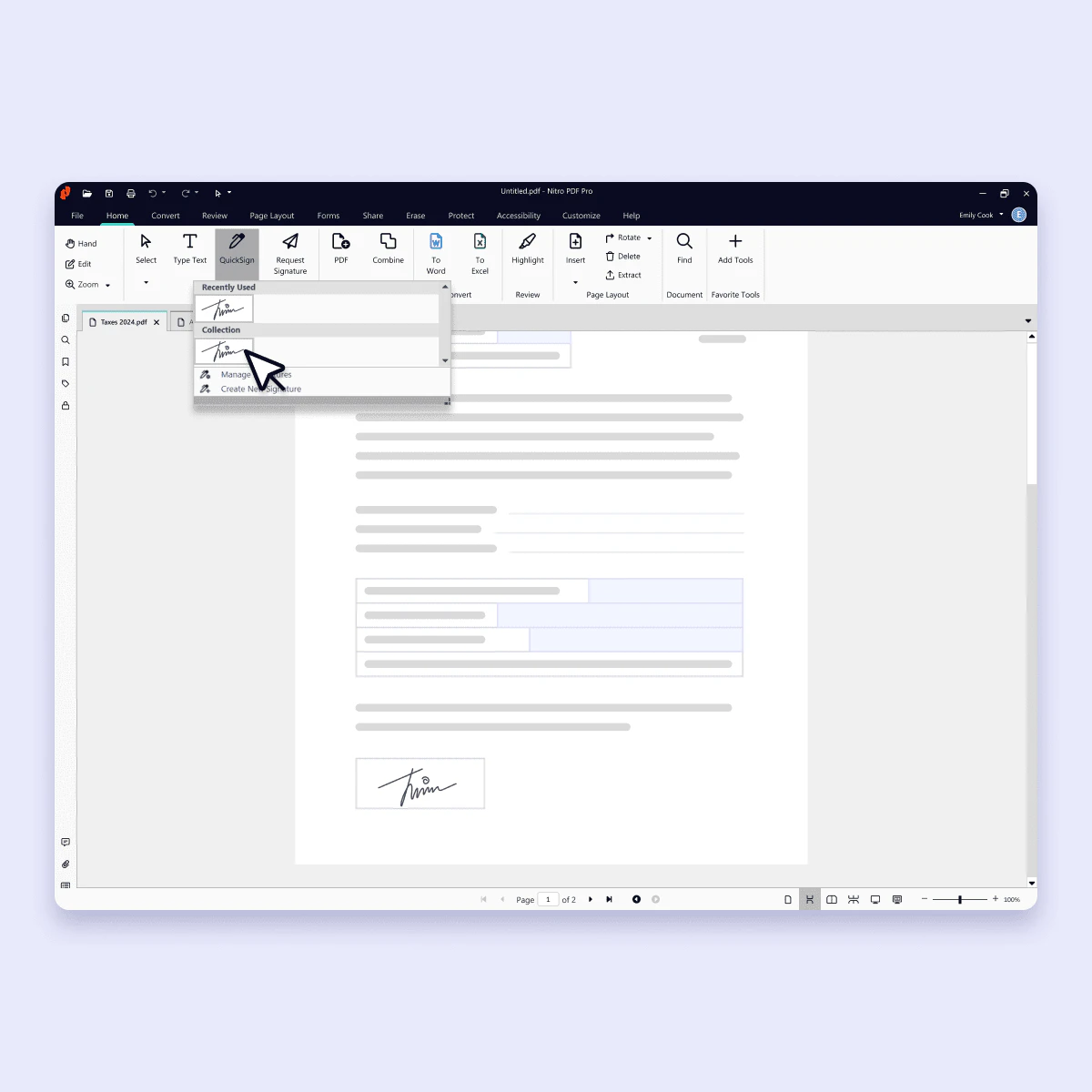 screenshot of Nitro PDF